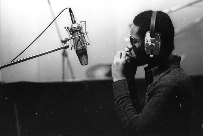 Framed Print : Stevie Wonder Recording Talking Book