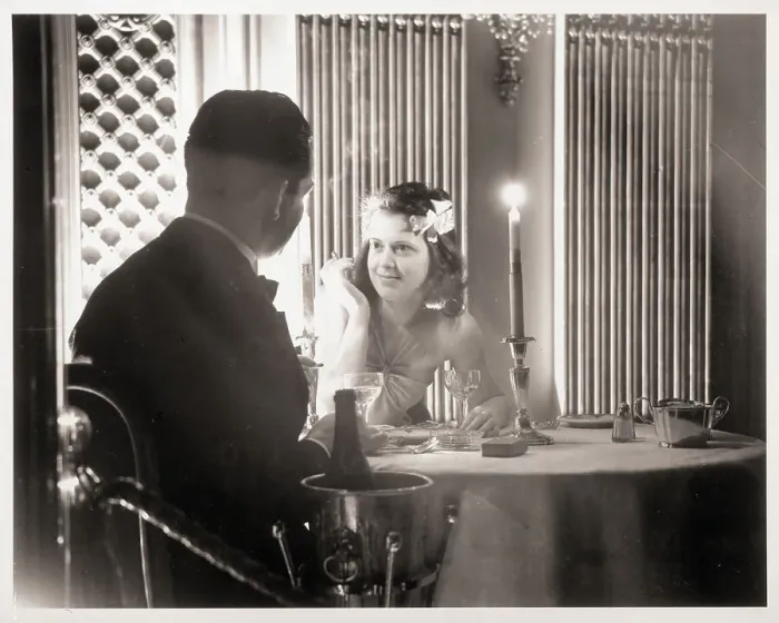 Framed Print : Stewardess Being Wined and Dined Framed Print : Stewardess Being Wined and Dined