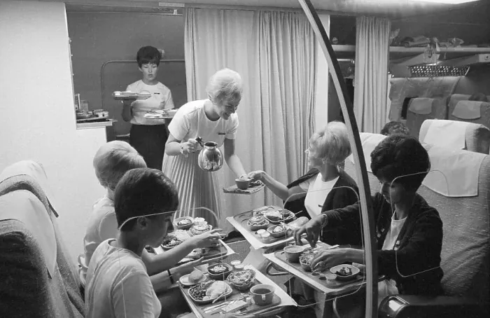 Framed Print : Stewardesses In Training On Ground Framed Print : Stewardesses In Training On Ground