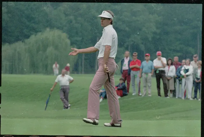 Framed Print : Stewart Alexander in Golfing Action Framed Print : Stewart Alexander in Golfing Action