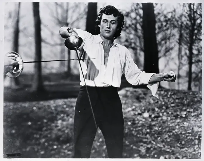 Framed Print : Stewart Granger Fencing In Film Framed Print : Stewart Granger Fencing In Film