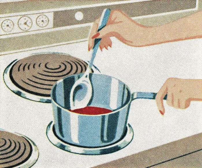 Framed Print : Stirring liquid on the stove Framed Print : Stirring liquid on the stove