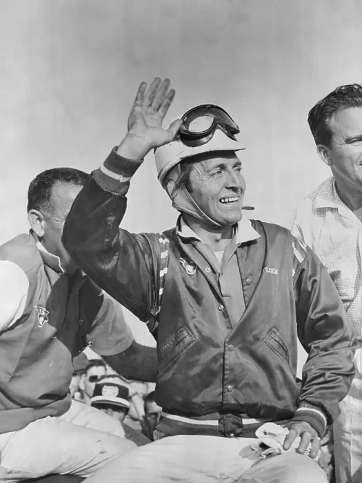 Framed Print : Stock Car Racer Tim Flock Waving Framed Print : Stock Car Racer Tim Flock Waving