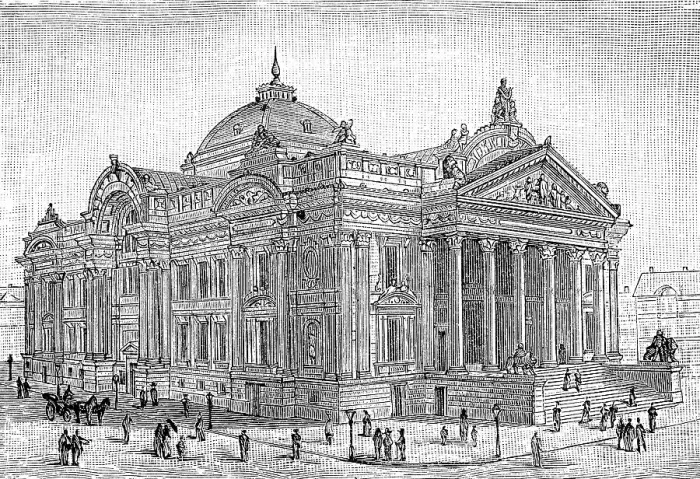 Framed Print : Stock Exchange in Brussels, Belgium, Historic, digitally restored reproduction of an original from the 19th century Framed Print : Stock Exchange in Brussels, Belgium, Historic, digitally restored reproduction of an original from the 19th century