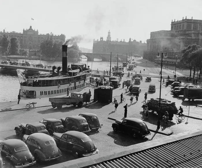 Framed Print : Stockholm, capital of Sweden, as seen from the Grand Hotel, circa 1950 Framed Print : Stockholm, capital of Sweden, as seen from the Grand Hotel, circa 1950