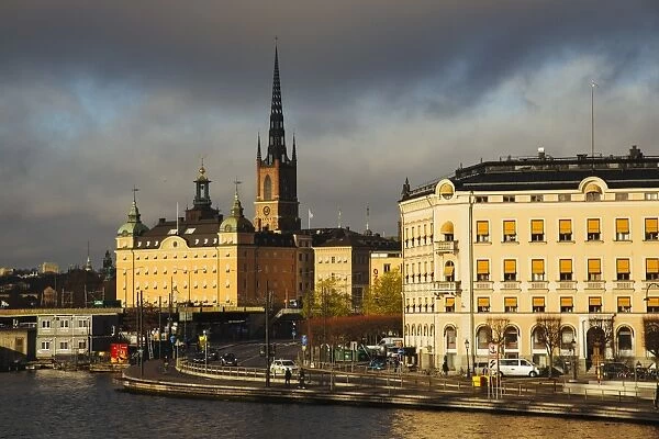 Stockholm skyline with Riddarholms church in the center, Sweden