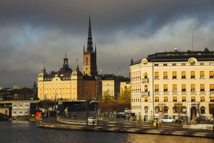 Framed Print : Stockholm skyline with Riddarholms church in the center, Sweden Framed Print : Stockholm skyline with Riddarholms church in the center, Sweden