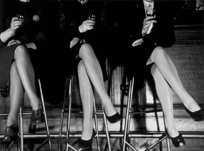 Framed Print : Stockings. 1946: Three pairs of stockinged legs Framed Print : Stockings. 1946: Three pairs of stockinged legs