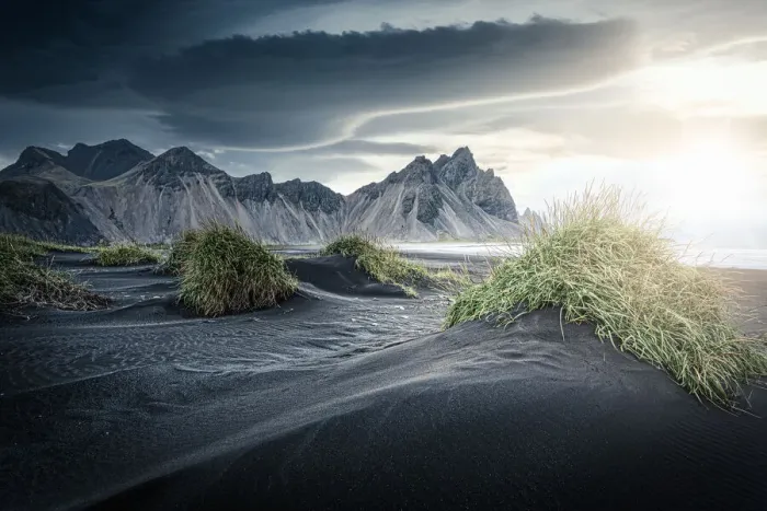 Framed Print : Stokksnes, Hofn, East Iceland, Iceland. Vestrahorn mountain Framed Print : Stokksnes, Hofn, East Iceland, Iceland. Vestrahorn mountain