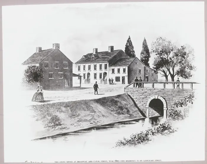 Framed Print : Stone Bridge at Broadway and Canal Street Framed Print : Stone Bridge at Broadway and Canal Street