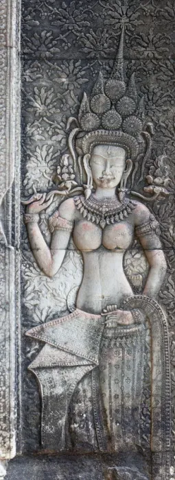 Framed Print : Stone Carving of Apsara in Angkor Wat Framed Print : Stone Carving of Apsara in Angkor Wat