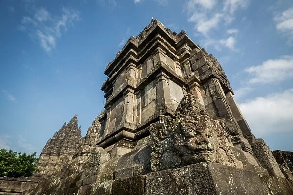 Detail of stone carvings at Prambanan Temple