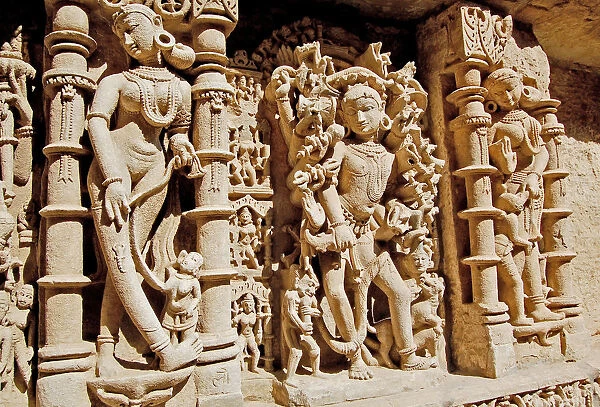 Stone Carvings at Rani ki Vav, Patan