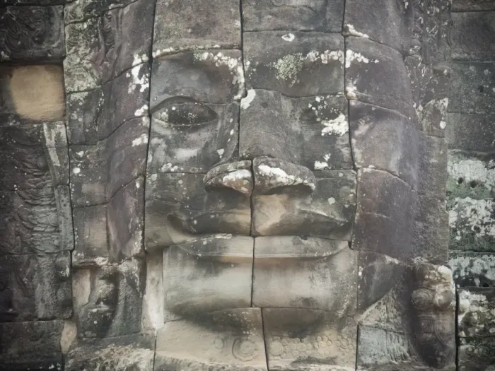Framed Print : Stone Craft of Smile face at Bayon temple, the Temple of a Thousand Faces at Angkor in siem reap, Cambodia Framed Print : Stone Craft of Smile face at Bayon temple, the Temple of a Thousand Faces at Angkor in siem reap, Cambodia