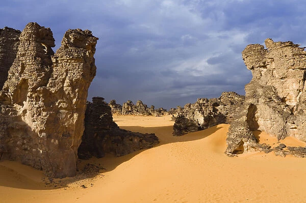 Stone desert, Tassili Maridet, Libyan Desert, Libya, Sahara, North Africa, Africa