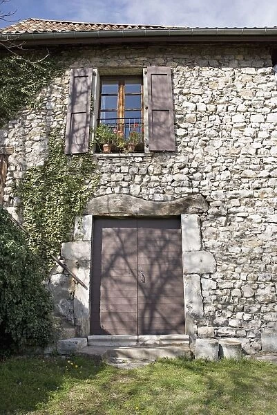 Stone Facade Of An Old European House