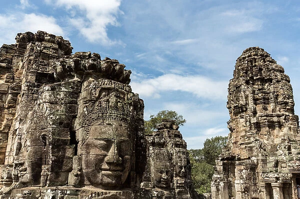 Stone Faces at Bayon Temple in Angkor Thom
