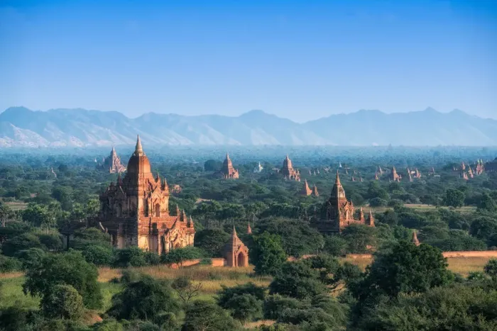 Framed Print : Stone pagoda in Bagan pagoda field Framed Print : Stone pagoda in Bagan pagoda field
