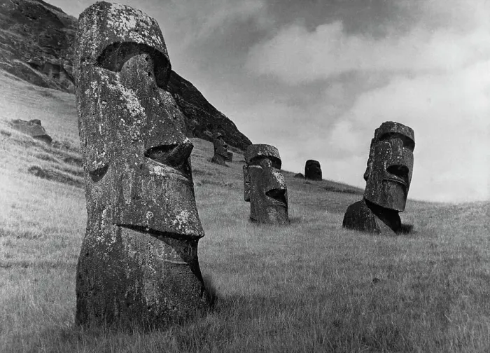 Framed Print : Stone Statues Of Easter Island Framed Print : Stone Statues Of Easter Island