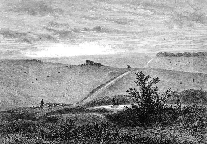 Framed Print : Stonehenge on Salisbury Plain in Wiltshire, England - 19th Century Framed Print : Stonehenge on Salisbury Plain in Wiltshire, England - 19th Century
