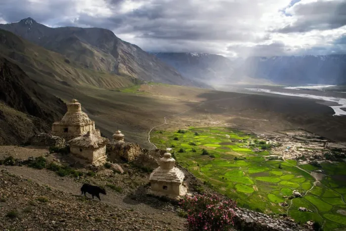 Framed Print : Stongdey Monastery and village, Zanskar Framed Print : Stongdey Monastery and village, Zanskar