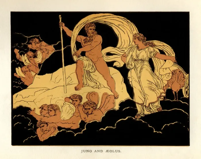 Framed Print : Stories from Virgil - Juno and Aeolus
