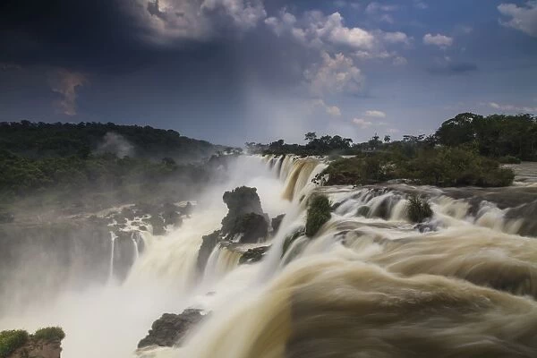 Storm clouds over the Iguazu Falls