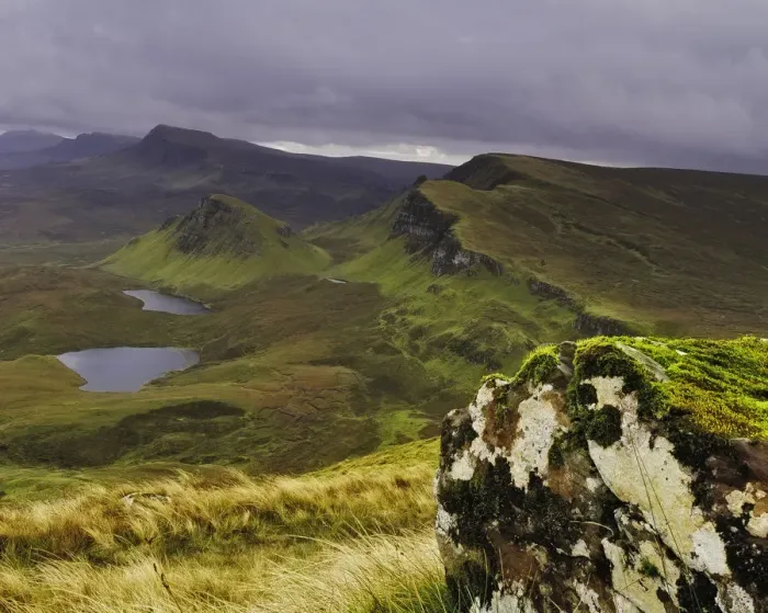 Framed Print : Storm clouds above the Quiraing, Isle of Skye
