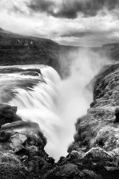 Storm over Gullfoss Waterfall