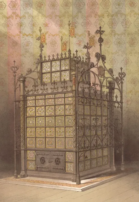 Framed Print : Stove In The Medieval Style