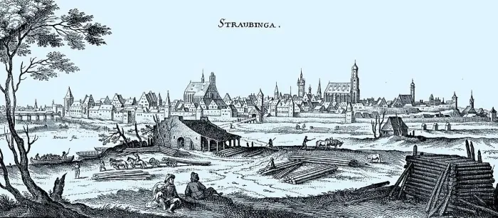 Framed Print : Straubing in the Middle Ages, Lower Bavaria, Bavaria, Germany, Historical, digital reproduction of an original from the 19th century Framed Print : Straubing in the Middle Ages, Lower Bavaria, Bavaria, Germany, Historical, digital reproduction of an original from the 19th century