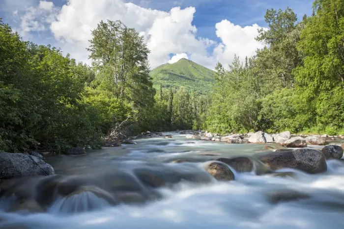 Framed Print : Stream in the Talkeetna Mountains, Palmer, Alaska, United States Framed Print : Stream in the Talkeetna Mountains, Palmer, Alaska, United States