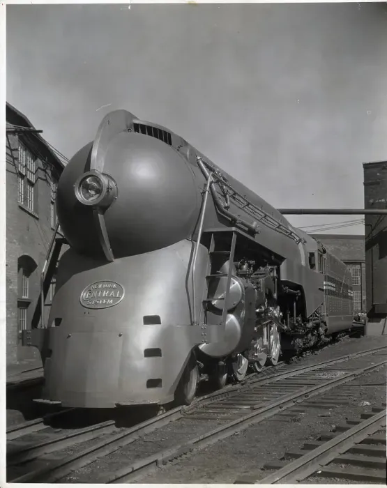 Framed Print : Streamlined Locomotive on Tracks Framed Print : Streamlined Locomotive on Tracks