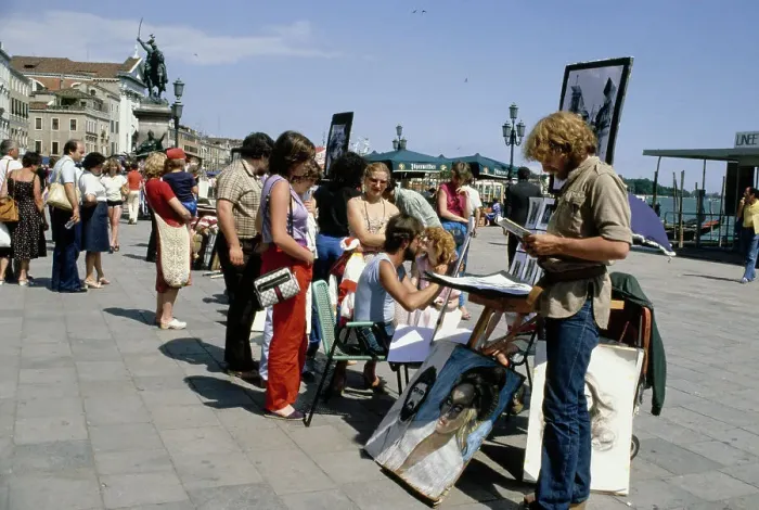 Framed Print : Street Artists, Venice Framed Print : Street Artists, Venice