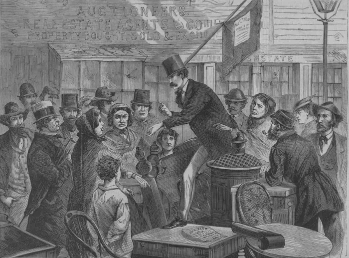 Framed Print : Street Auction Framed Print : Street Auction