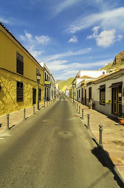 Street with historic buildings, San Sebastian de la Gomera, Tenerife, Canary Islands, Spain