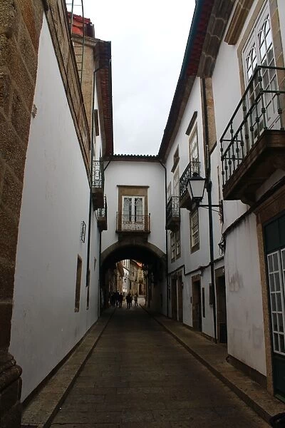 A street in the historic center of Guimarues, Portugal