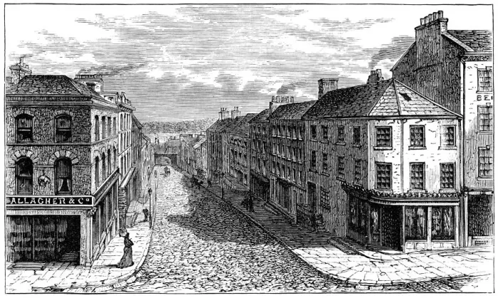 Framed Print : Street in Londonderry, Northern Ireland - 19th Century Framed Print : Street in Londonderry, Northern Ireland - 19th Century