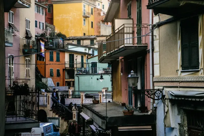 Framed Print : Street in Manarola village in Cinque Terre National Park, Liguria, Italy Framed Print : Street in Manarola village in Cinque Terre National Park, Liguria, Italy
