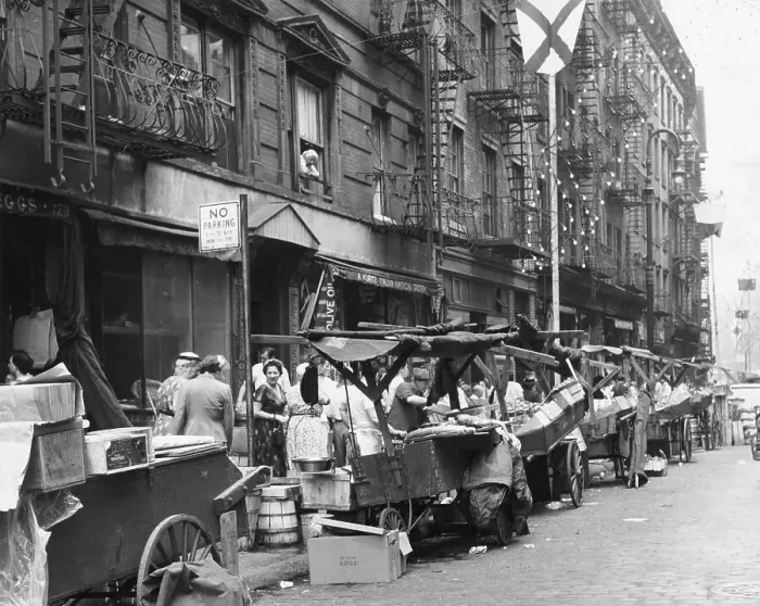 Framed Print : Street Market In Little Italy