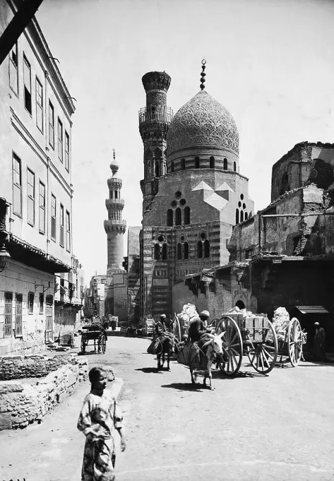 Framed Print : Street and Mosque in Cairo Framed Print : Street and Mosque in Cairo