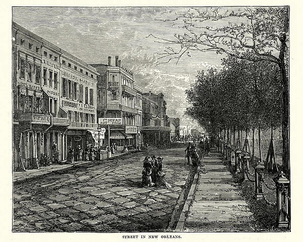 Street in New Orleans, 19th Century