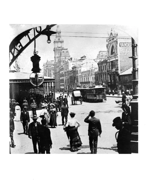 Framed Print : Street Scene In Bourke Street Looking West In Melbourne, Australia Framed Print : Street Scene In Bourke Street Looking West In Melbourne, Australia