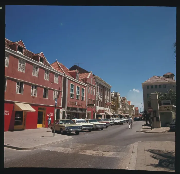 Framed Print : Street Scene in Curacao