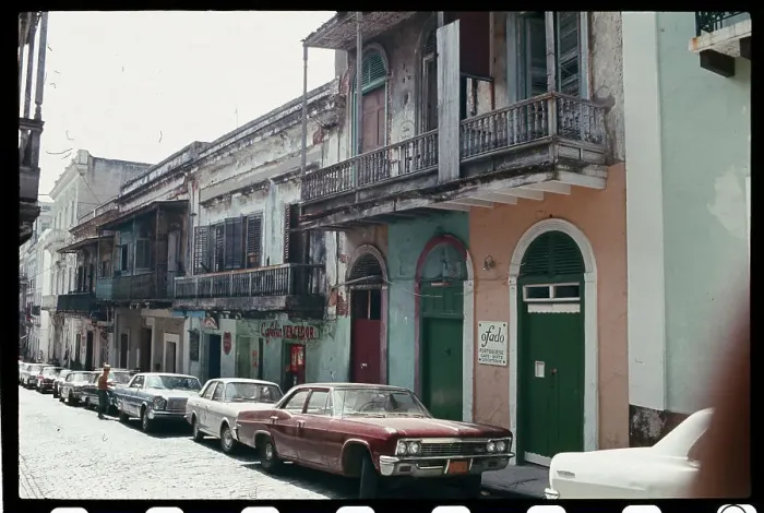 Framed Print : Street Scene in Old San Juan Framed Print : Street Scene in Old San Juan