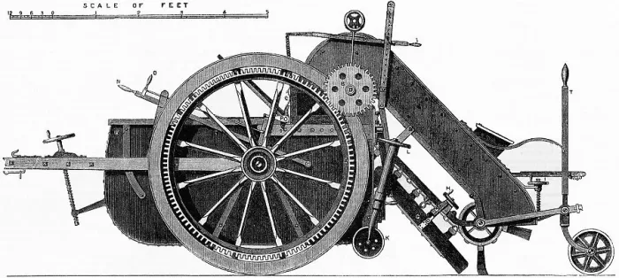 Framed Print : Street Sweeping Machine; Engraving
