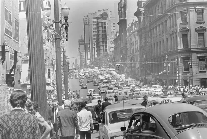 Framed Print : Street View of Traffic Congestion Framed Print : Street View of Traffic Congestion