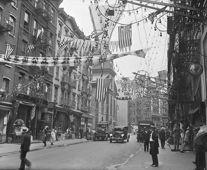 Framed Print : Streets of Chinatown Decorated with Banners and Lights Framed Print : Streets of Chinatown Decorated with Banners and Lights