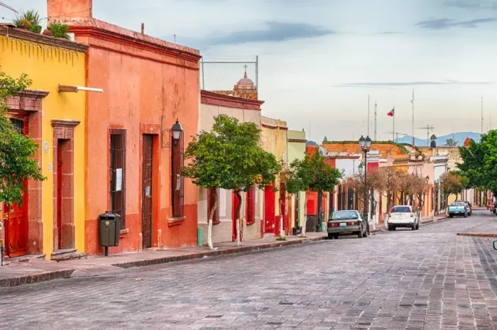 Framed Print : Streets of downtown Queretaro, Mexico at dawn Framed Print : Streets of downtown Queretaro, Mexico at dawn