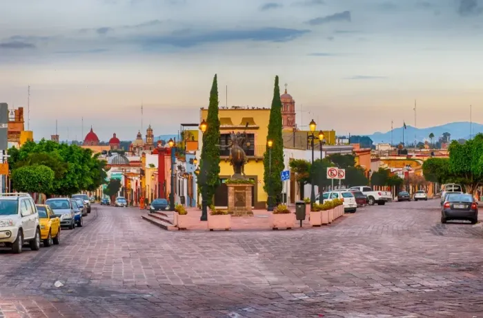 Framed Print : Streets of downtown Queretaro, Mexico at dawn Framed Print : Streets of downtown Queretaro, Mexico at dawn